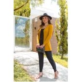 Cardigan Canelado - Mostarda