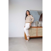 Blusa Elaine - Caramelo/Branca
